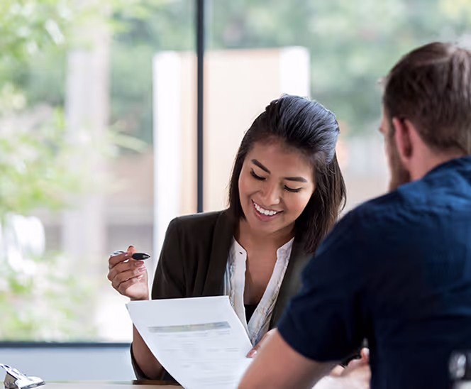 Two people enjoying their work time