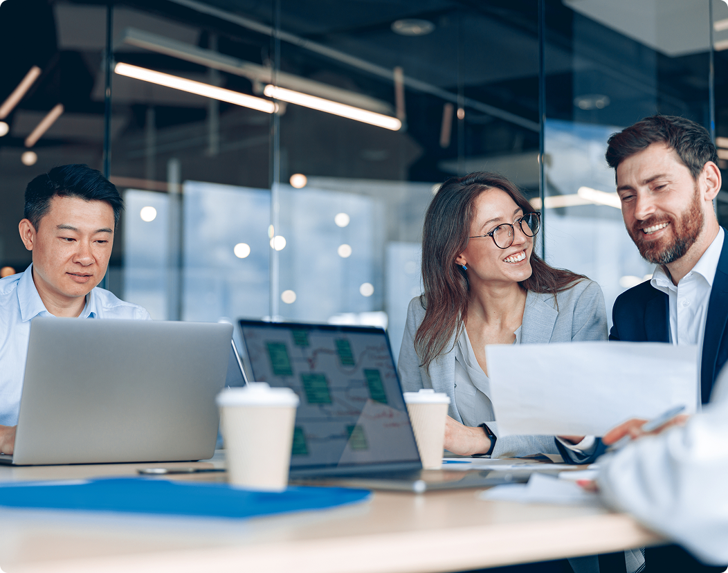 Group of people in a small room