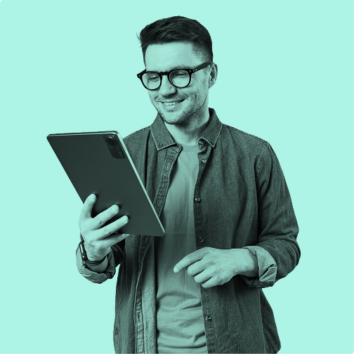 A man wearing glasses and a black tie.